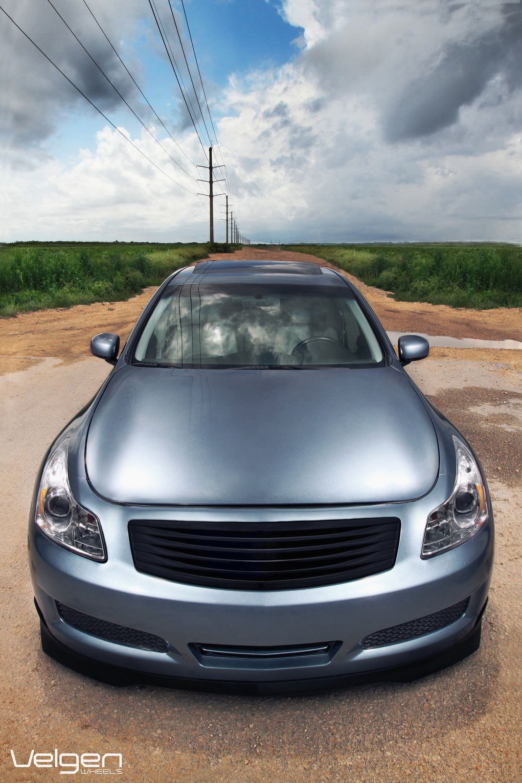 Infiniti G35 Sedan Bagged on VMB5 GM 20x10.5 All Around.