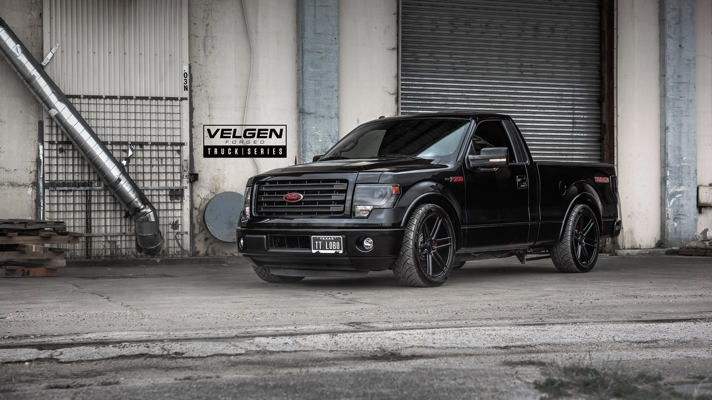 Ford F150 Tremor  Single Cab  Velgen Forged Truck series VFT6 Satin Black 22x10 aal around