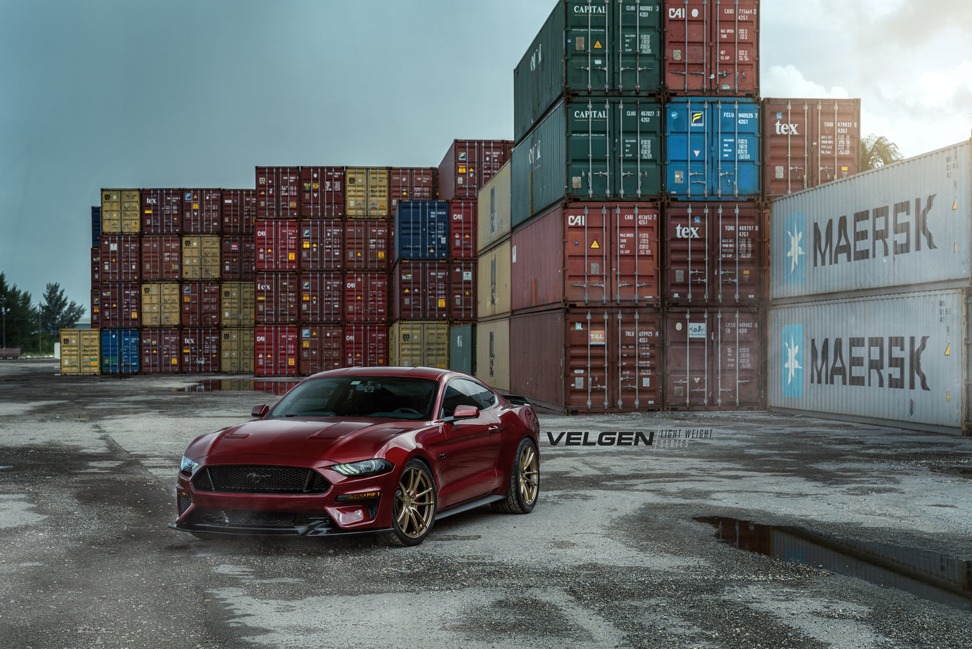 Ford mustang S550 Lowered Eibach Suspension Velgen Light Weight Series VF5 Gloss Bronze  20x10 & 20x11  275-35-20 / 315-35-20