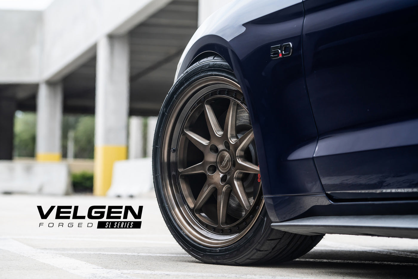 2018 Ford Mustang GT Kona Blue | Velgen Wheels SL- Series